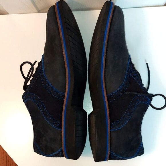 G.H. Bass & Co. Burlington Blue Suede Oxford Sz 8D - Picture 5 of 9